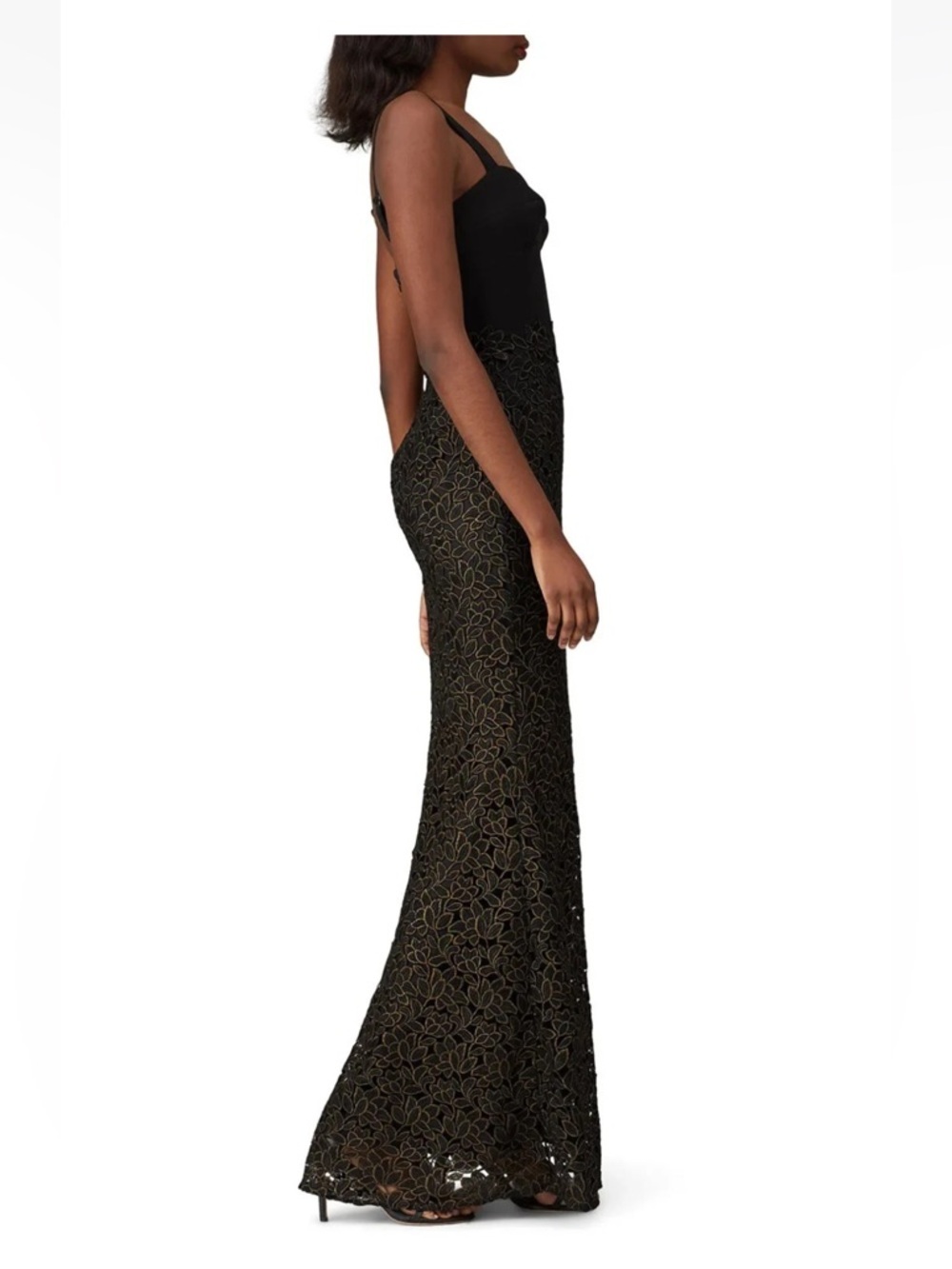 Dress The Population Lorena Lace Mermaid Black Gown Small - Picture 2 of 14